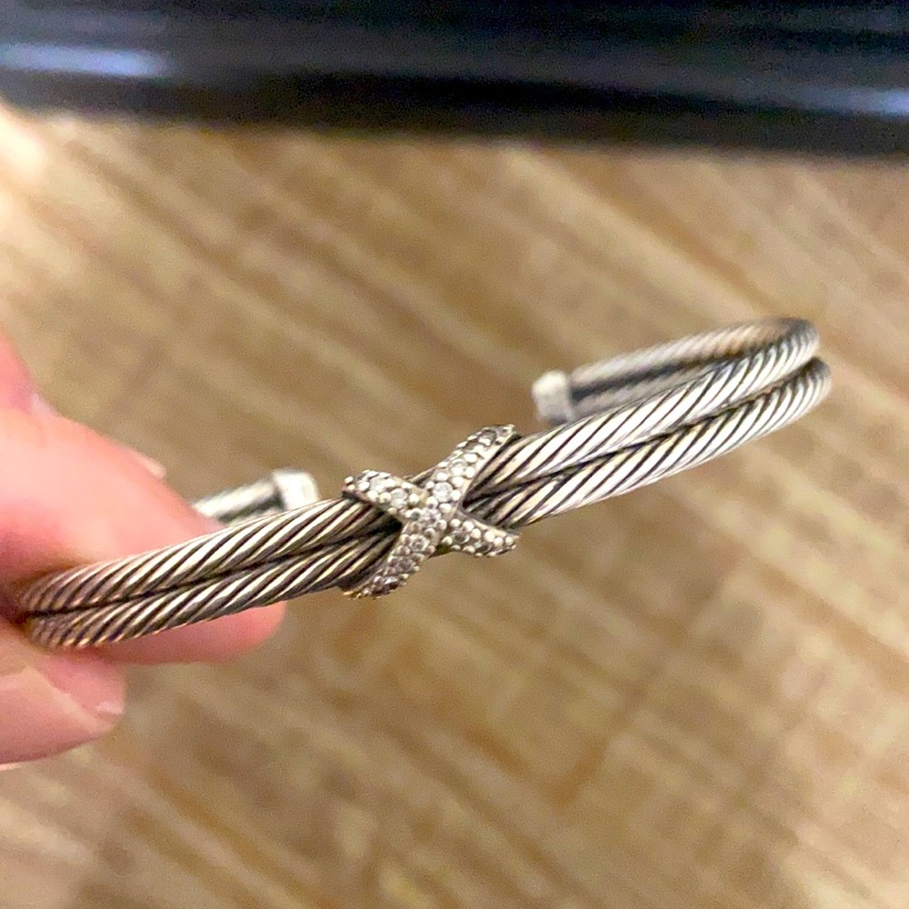 X Station Bracelet with Diamonds, 4mm
Minimum wear